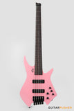 Leeky Y-Series Y10 Headless BASS 4-String Basswood Body Rosewood Neck - Pink