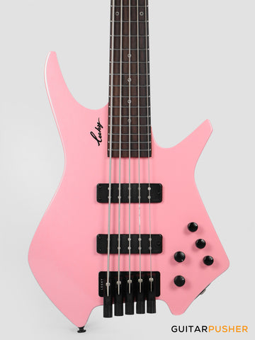 Leeky Y-Series Y10 Headless BASS 4-String Basswood Body Rosewood Neck - Pink