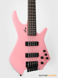 Leeky Y-Series Y10 Headless BASS 4-String Basswood Body Rosewood Neck - Pink