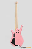 Leeky Y-Series Y10 Headless BASS 4-String Basswood Body Rosewood Neck - Pink