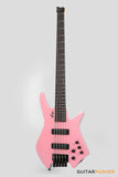 Leeky Y-Series Y10 Headless BASS 4-String Basswood Body Rosewood Neck - Pink