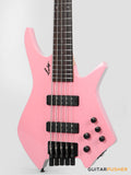 Leeky Y-Series Y10 Headless BASS 4-String Basswood Body Rosewood Neck - Pink