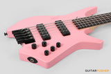 Leeky Y-Series Y10 Headless BASS 4-String Basswood Body Rosewood Neck - Pink
