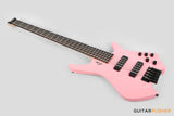 Leeky Y-Series Y10 Headless BASS 4-String Basswood Body Rosewood Neck - Pink