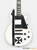 LTD James Hetfield Signature Signature Iron Cross Singlecut Electric Guitar w/ EMG JH Humbucker Pickups - Snow White