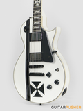 LTD James Hetfield Signature Signature Iron Cross Singlecut Electric Guitar w/ EMG JH Humbucker Pickups - Snow White