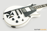 LTD James Hetfield Signature Signature Iron Cross Singlecut Electric Guitar w/ EMG JH Humbucker Pickups - Snow White