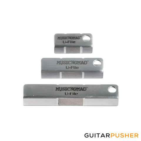 MusicNomad Fret Leveler - Diamond U-File for Leveling Single Guitar Frets - 3 Pack MN813