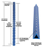 MusicNomad Tri-Beam 3 'n 1 Dual Notched Straight Edge & Precision Straight Edge for Acoustic & Electric Guitars MN821