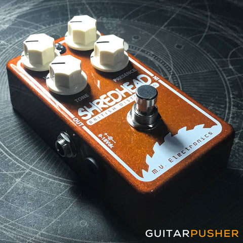 MV Shredhead British Distortion - Orange Sparkle / White Knobs