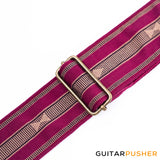Panlipi Loom Weave Audrey SAG08A Guitar Strap - Mocha Burgundy