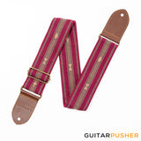 Panlipi Loom Weave Audrey SAG08A Guitar Strap - Mocha Burgundy