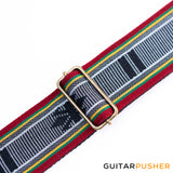 Panlipi Loom Weave Colibangbang BAGU02A Guitar Strap - Red/White/Yellow