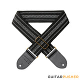Panlipi Loom Weave Kalinga Lilaktob KAL33A Guitar Strap - Black/White