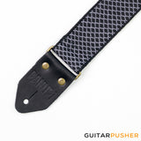 Panlipi Loom Weave Lilaktob KAL32 Guitar Strap - Black/Gray