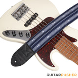 Panlipi Sagada Loom Weave Audrey BASSSAG07 3" Bass Guitar Strap - Navy Blue