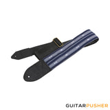 Panlipi Sagada Loom Weave Audrey BASSSAG07 3" Bass Guitar Strap - Navy Blue