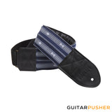Panlipi Sagada Loom Weave Audrey BASSSAG07 3" Bass Guitar Strap - Navy Blue