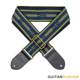 Panlipi Loom Weave Tagtago-Kalasag BAGU01A Guitar Strap - Navy Blue Yellow
