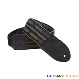 Panlipi Loom Weave Tagtago-Kalasag BASSBAGU01 3" Bass Guitar Strap - Navy Blue Yellow