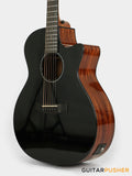 Phoebus PG-40ce v3 Solid Top OM (3rd Gen.) Acoustic-Electric Guitar - Black w/ Gig Bag