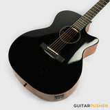 Phoebus PG-40ce v3 Solid Top OM (3rd Gen.) Acoustic-Electric Guitar - Black w/ Gig Bag