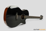 Phoebus PG-40ce v3 Solid Top OM (3rd Gen.) Acoustic-Electric Guitar - Black w/ Gig Bag