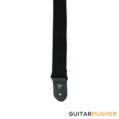 Perri's Leather Cotton 2" Guitar Strap w/ Black Leather Ends