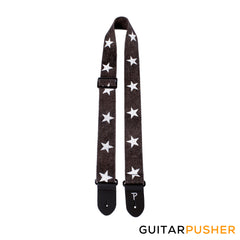 Perri's Leather Deluxe Cotton 2" Guitar Strap w/ Black Leather Ends
