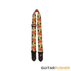 Perri's Leather Polyester 1.5" Ukulele Strap Heat Transfer Design on Polyester Webbing & Genuine Leather Ends