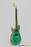 PRS Guitars SE Custom 24 Quilt Electric Guitar (Turquoise) - LEFT HAND