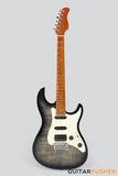 Sire S7FM Alder S-Style w/ Flamed Maple Top Electric Guitar (2023) - Transblack