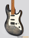 Sire S7FM Alder S-Style w/ Flamed Maple Top Electric Guitar (2023) - Transblack