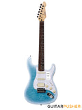 SAGA Guitars Dazzles II HSS PLEK'd S-Style Electric Guitar - Cosmic Ocean