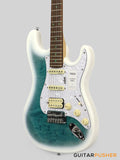SAGA Guitars Dazzles II HSS PLEK'd S-Style Electric Guitar - Cosmic Ocean