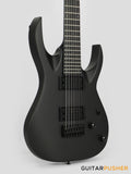 S by Solar AB4.7C-E Carbon Black 7-String Baritone Electric Guitar