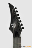 S by Solar AB4.7C-E Carbon Black 7-String Baritone Electric Guitar