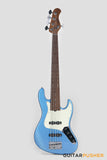 Sadowsky Metro Express 5 Morado Fingerboard, White Pickguard 5-String Bass Guitar - Blue Metallic