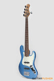 Sadowsky Metro Express 5 Morado Fingerboard, White Pickguard 5-String Bass Guitar - Blue Metallic