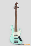 Sadowsky Metro Express 5 Morado Fingerboard, White Pickguard 5-String Bass Guitar - Sage Green Metallic