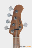 Sadowsky Metro Express 5 Morado Fingerboard, White Pickguard 5-String Bass Guitar - Sage Green Metallic