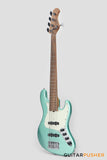 Sadowsky Metro Express 5 Morado Fingerboard, White Pickguard 5-String Bass Guitar - Sage Green Metallic