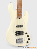 Sadowsky Metro Express 5 M/J Roasted Maple Fingerboard, Clear Pickguard 5-String Bass Guitar - Olympic White