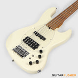 Sadowsky Metro Express 5 M/J Roasted Maple Fingerboard, Clear Pickguard 5-String Bass Guitar - Olympic White
