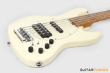 Sadowsky Metro Express 5 M/J Roasted Maple Fingerboard, Clear Pickguard 5-String Bass Guitar - Olympic White