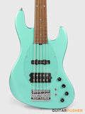 Sadowsky Metro Express 5 M/J Roasted Maple Fingerboard, Clear Pickguard 5-String Bass Guitar - Sage Green