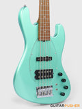 Sadowsky Metro Express 5 M/J Roasted Maple Fingerboard, Clear Pickguard 5-String Bass Guitar - Sage Green