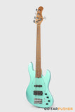Sadowsky Metro Express 5 M/J Roasted Maple Fingerboard, Clear Pickguard 5-String Bass Guitar - Sage Green