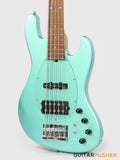 Sadowsky Metro Express 5 M/J Roasted Maple Fingerboard, Clear Pickguard 5-String Bass Guitar - Sage Green