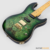 Sire S10 HSS Alder S-Style Electric Guitar - Transparent Green (2024)